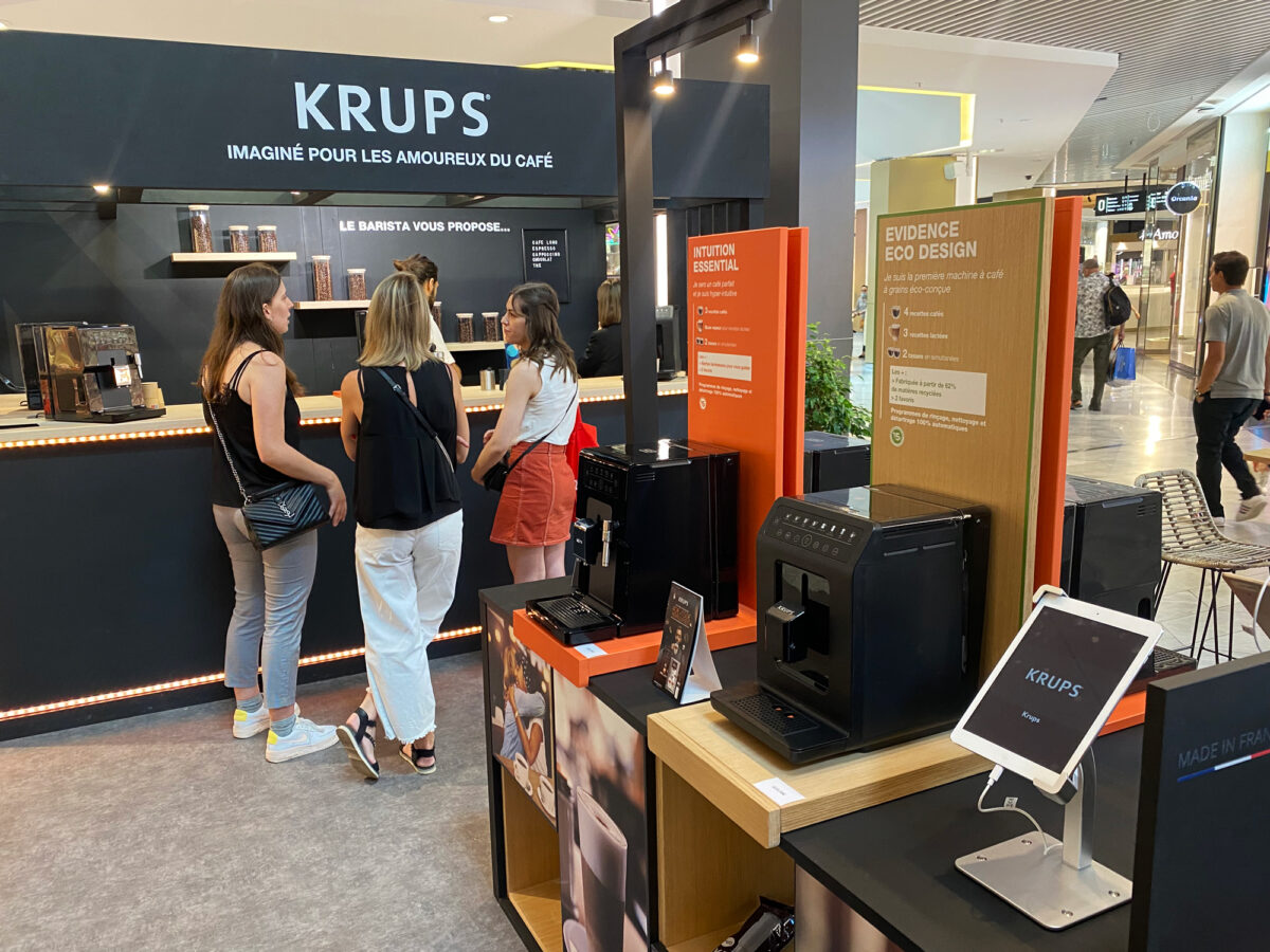 Shop-in-shop Krups en centre commercial
