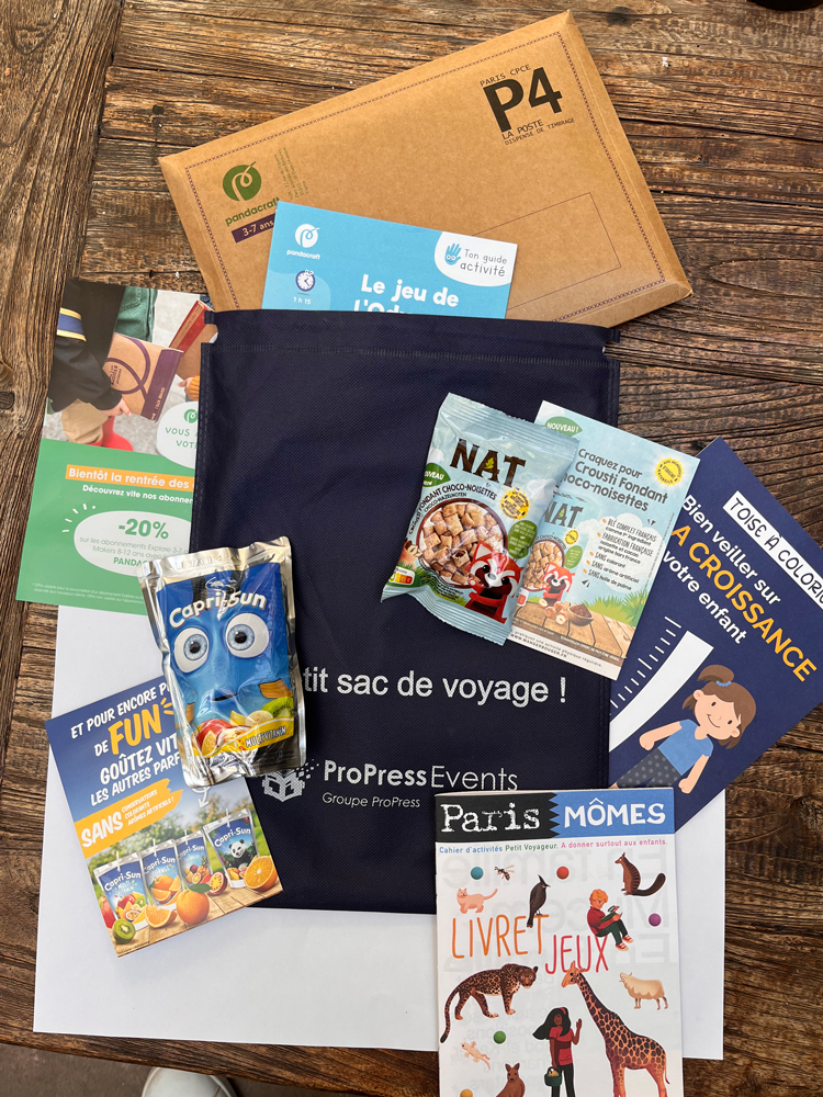 échantillonnage produit dans 
les sacs SNCF