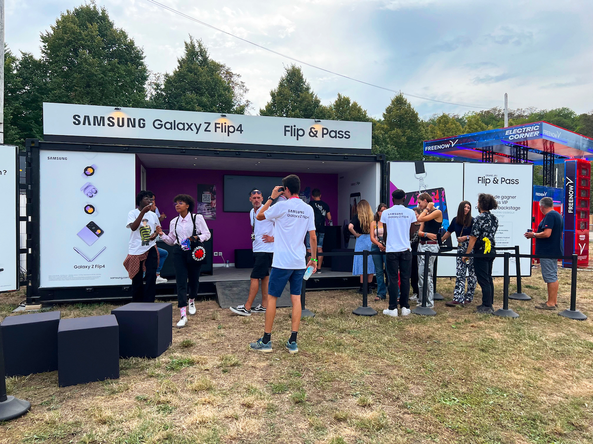 Dispositif évènementiel au festival Rock en Seine Samsung