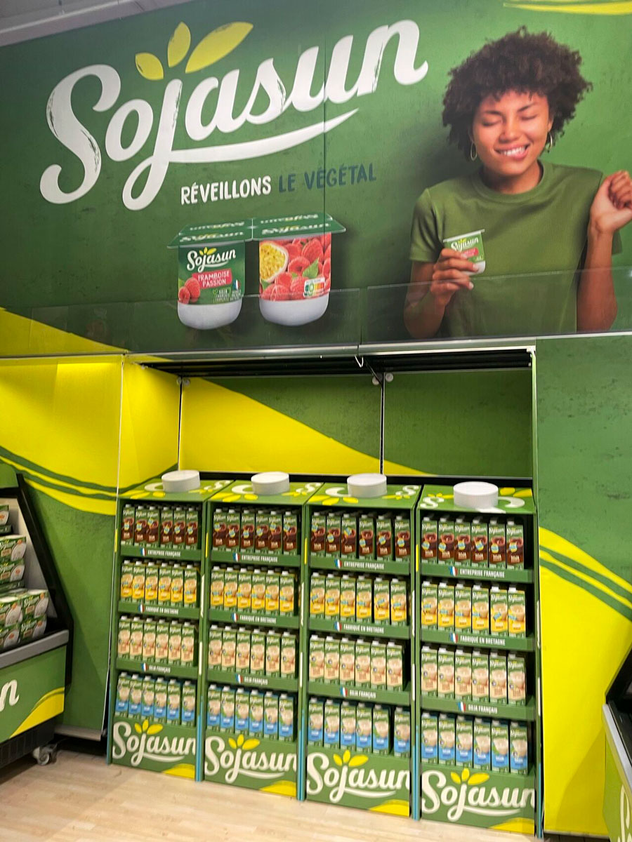 théatralisation de l'offre produits pour la marque sojasun