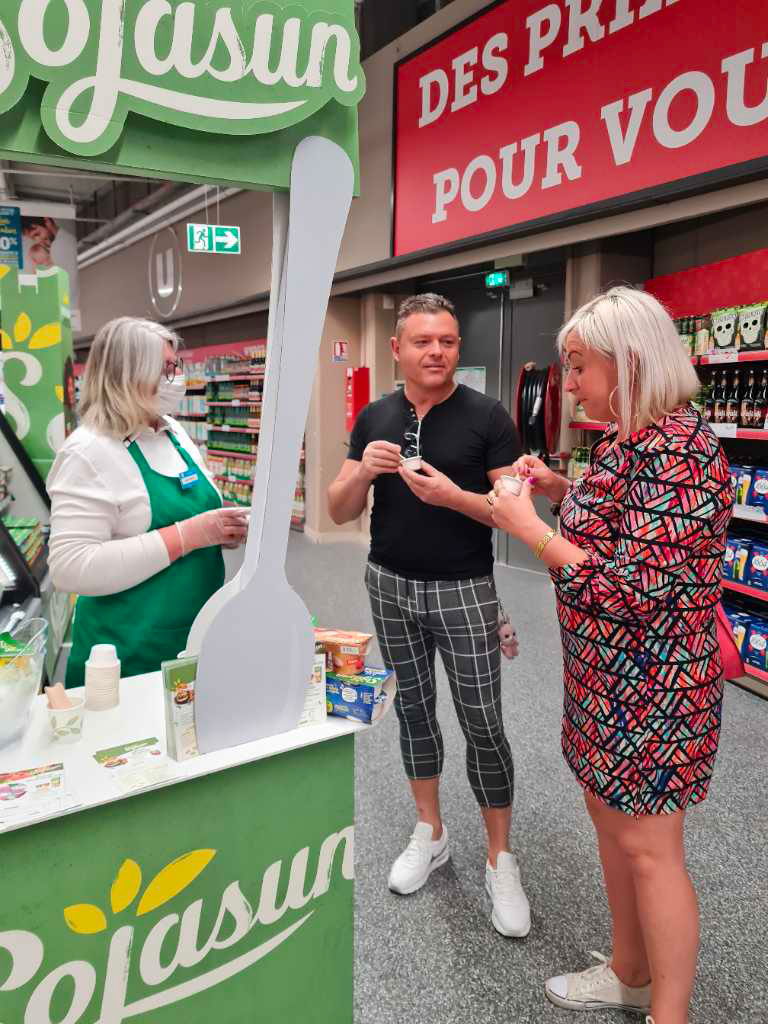 animation commerciale dégustation en magasin pour sojasun