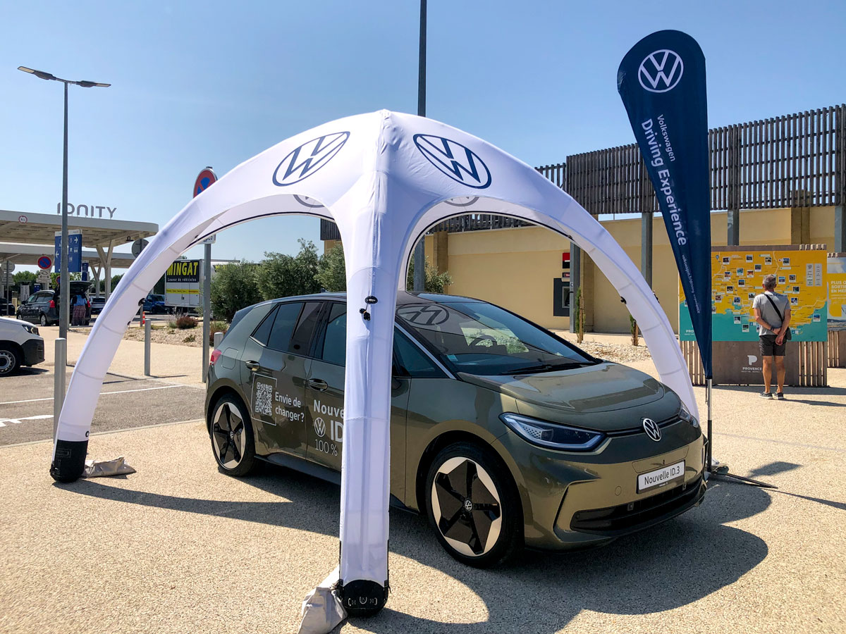 activation Volkswagen aire d'autoroute 