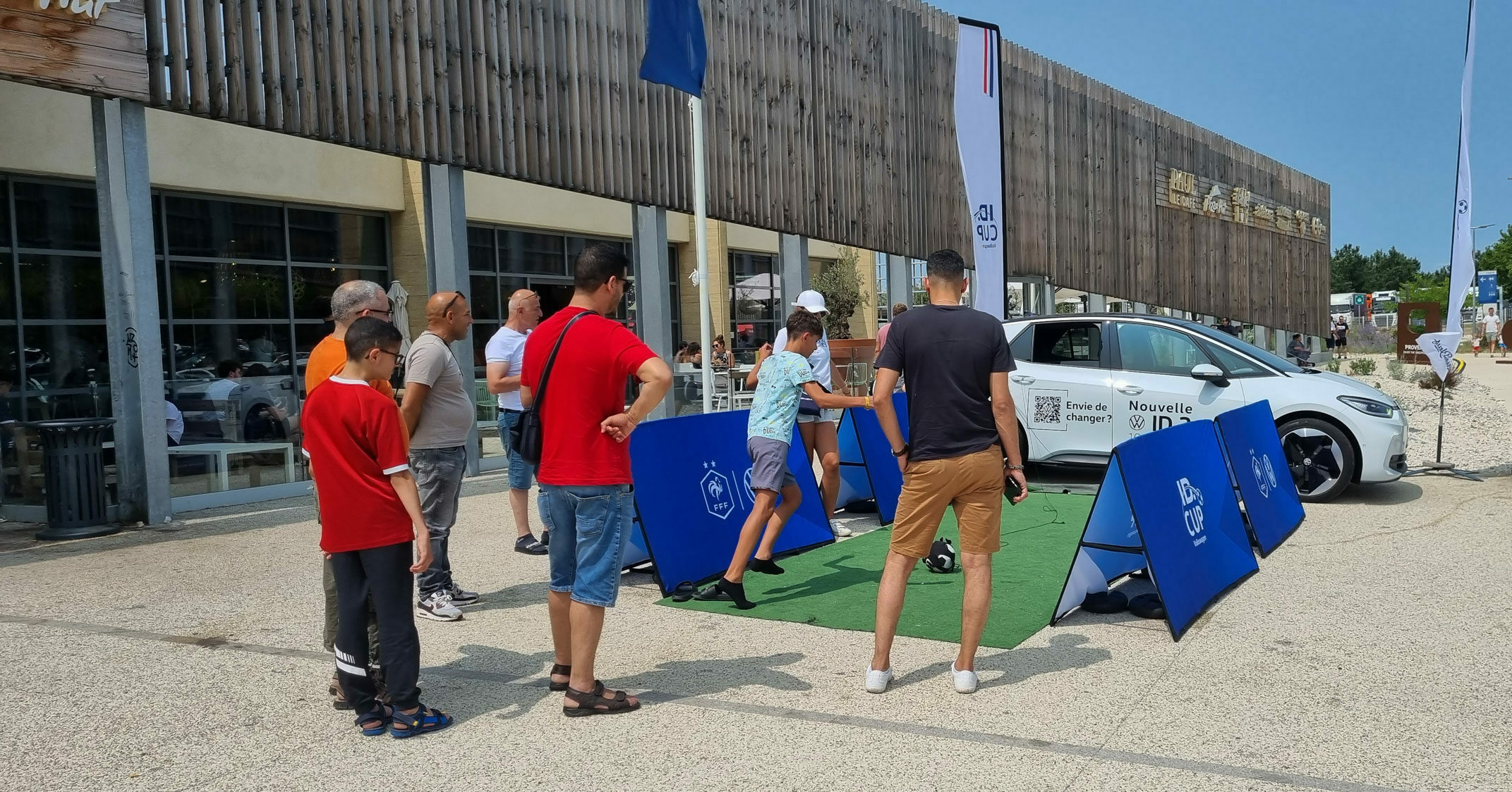 dispositif événementiel aire d'autoroute Volkswagen