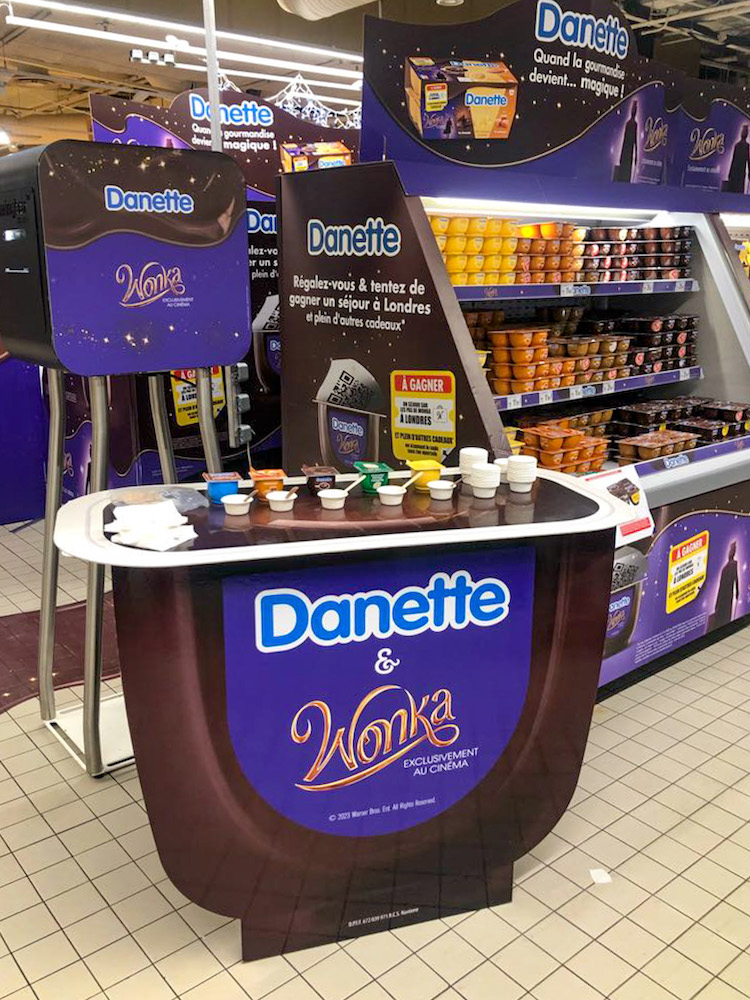 animation dégustation magasin pour la marque de crème dessert Danette