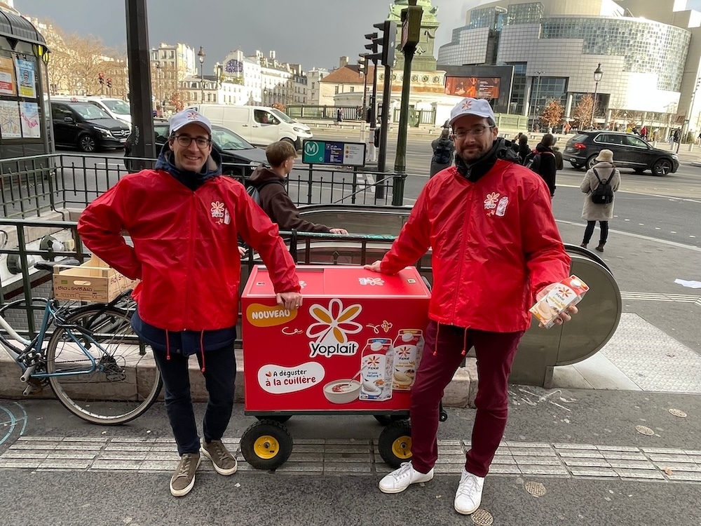 Echantillonnage Yoplait en street marketing