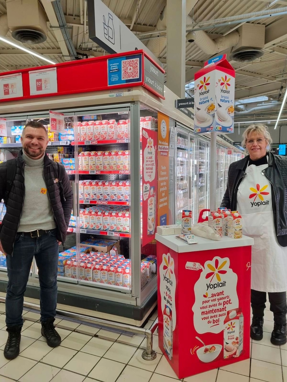 Activation de marque en supermarché Yoplait
