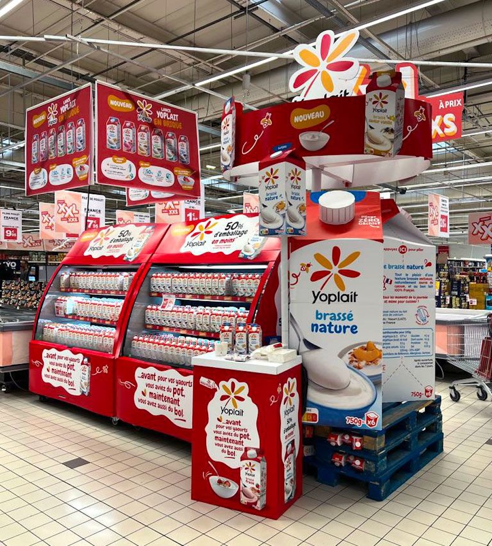 Théatralisation en magasin Yoplait