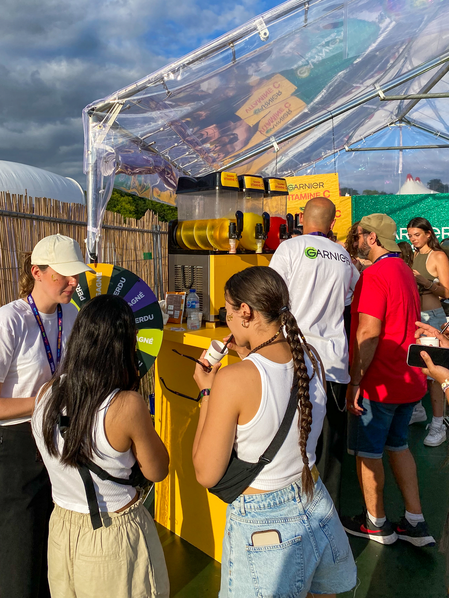 activation de marque en festival pour Garnier