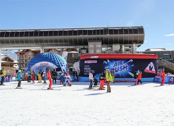 opération de brand activation à la montagne