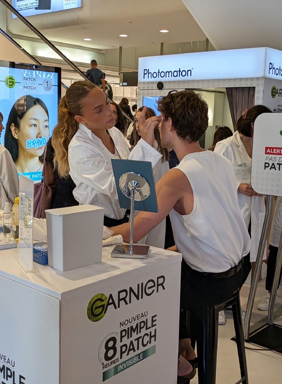 événement de marque Garnier en centre commercial