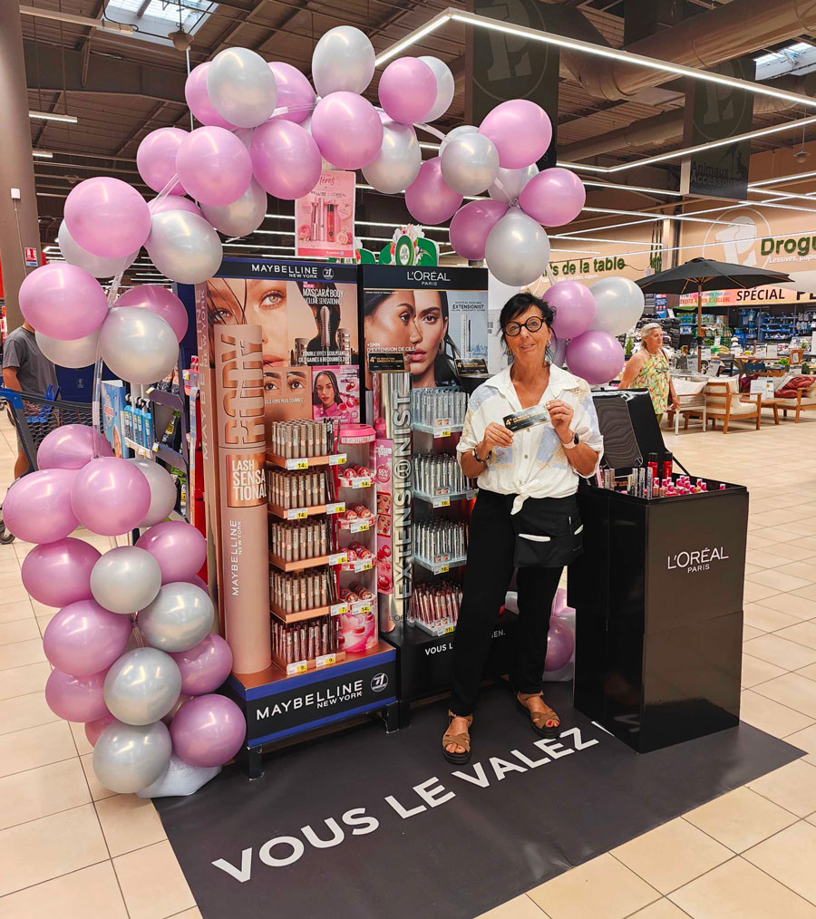 animation commerciale L'Oréal en grande distribution
